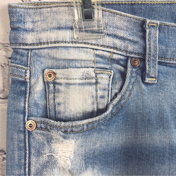 7 For All Mankind Josefina Distressed Skinny Boyfriend Jeans Sz 26 - Picture 7 of 16